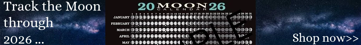 Moon Phase Calendar Card Chart for 2026 Moon Phase Calendar Card Chart for 2026