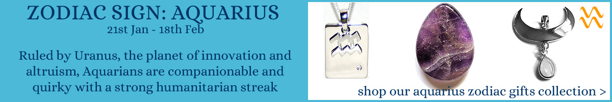 Shop our Aquarius Zodiac Sign Jewellery & Gifts Collection